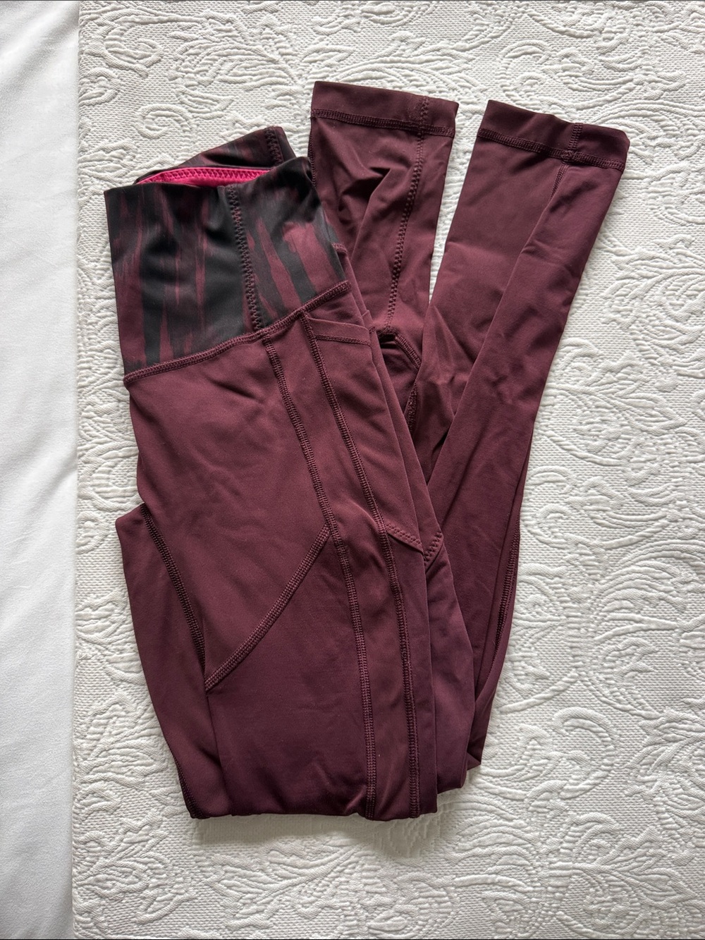 Lululemon Red/Maroon High Waist Leggings